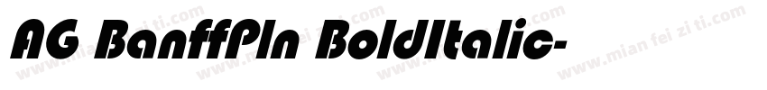 AG BanffPln BoldItalic字体转换